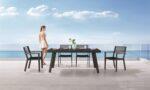 York/D7 Dining Set Ανθρακί (2017440)
