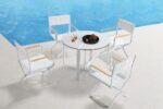 Clint/D5 Dining Set Λευκό