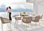 Bari/D7-White Dining Set