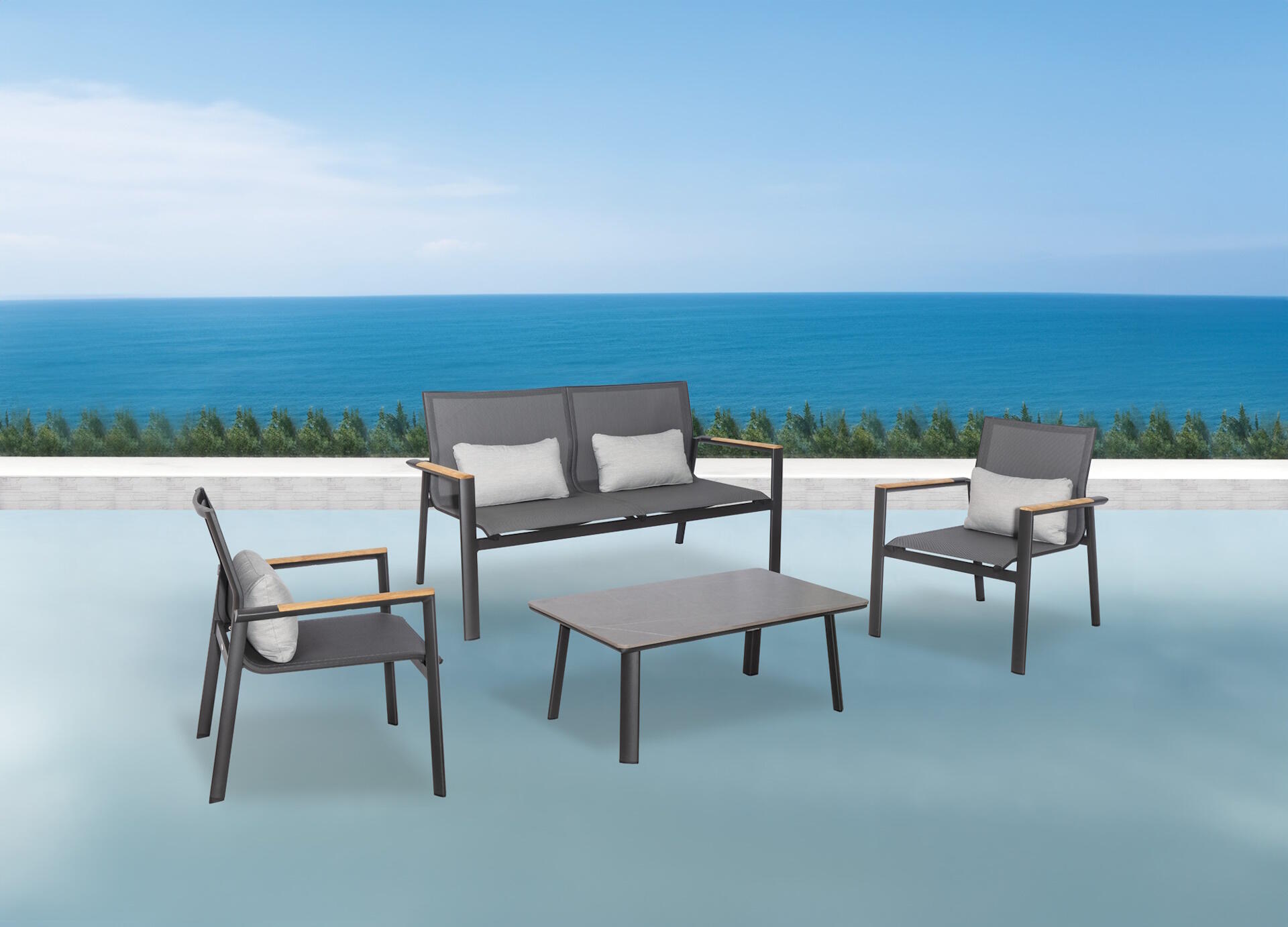 01-00-2678 Aspen-2/Ανθρακί Lounge Set - Image 1