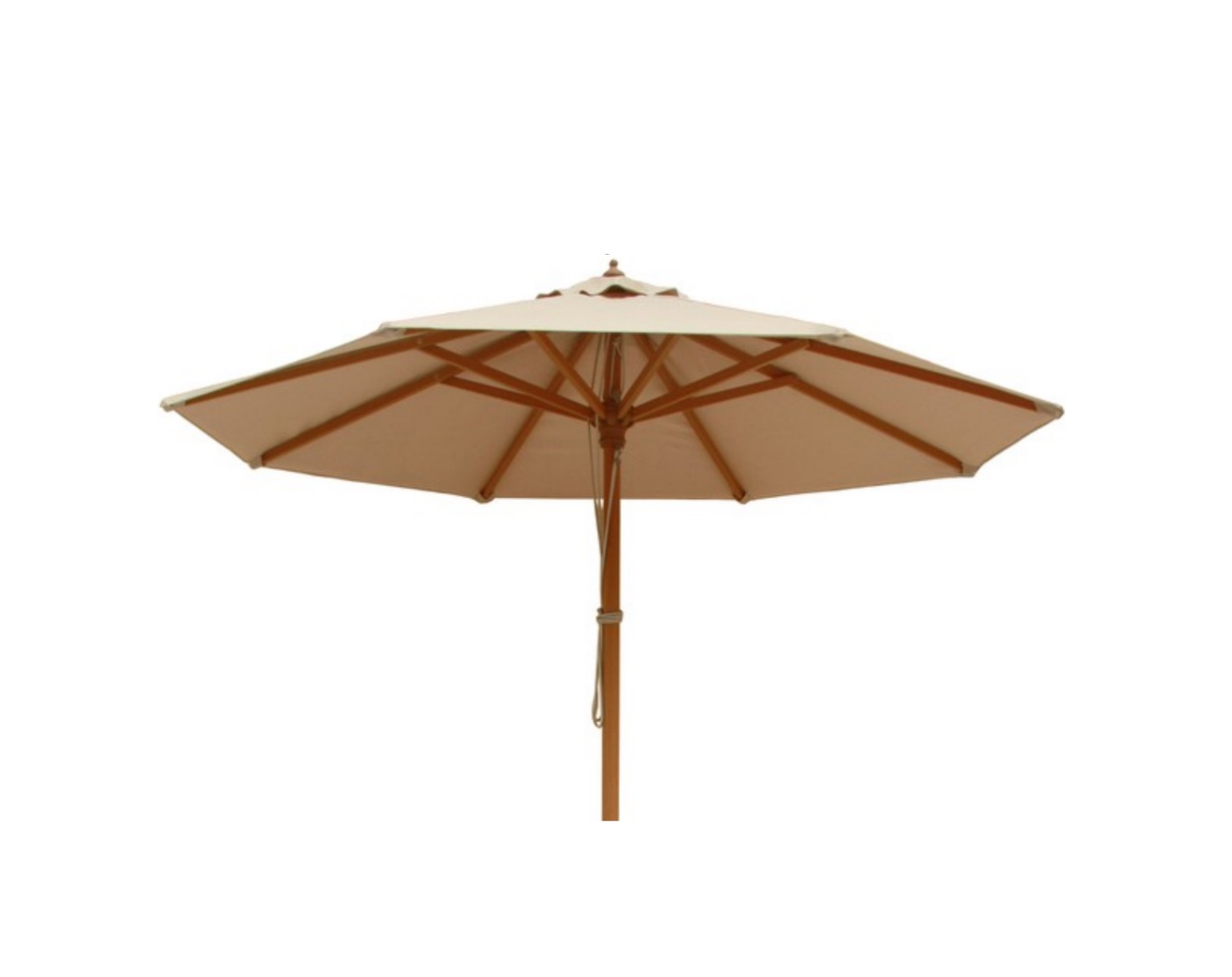 01-00-3112 Fiji Ομπρέλα Φ300/8 ALU. Teak-Polyester Μπεζ* - Image 1
