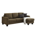 Senso Καναπες Γωνια Αναστρεψιμη Λαδι Γκρι 217x143x86cm