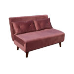 Falcon Καναπες Κρεβατι 2θεσιος Αναδιπλουμενος Dusty Pink 121x90x80cm