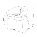 Moritz Πολυθρονα Γκρι 73x72x75cm - Image 10