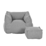 Sponge Πολυθρονα Set Γκρι Silver 95x102x73cm - Image 3