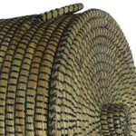 Africa Καλαθι Με Καπακι 45x45x50cm Kansgrass Φυσικο Μαυρο Pvc - Image 2