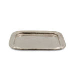 Rim Δισκος Διακοσμησης 33x33x2cm Αλουμινιο Ασημι