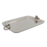 Handles Δισκος Διακοσμησης 46x32x6cm Αλουμινιο Ασημι