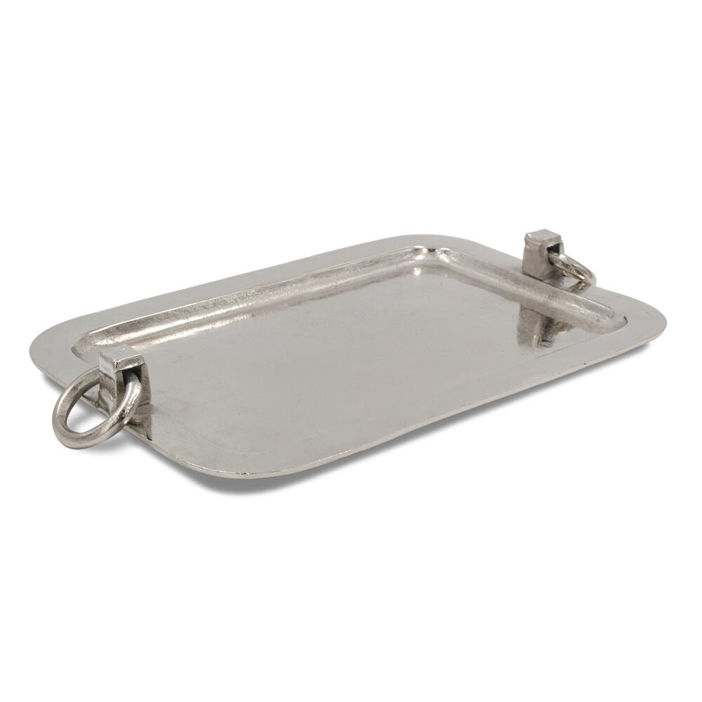 013731-YpTTS-first-_1 Handles Δισκος Διακοσμησης 46x32x6cm Αλουμινιο Ασημι - Image 1