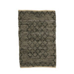 Nomads Χαλακι 60x90cm Δερμα Γκρι Μαυρο