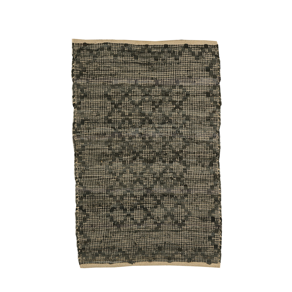 014845-KYN2z-first-_1 Nomads Χαλακι 60x90cm Δερμα Γκρι Μαυρο - Image 1