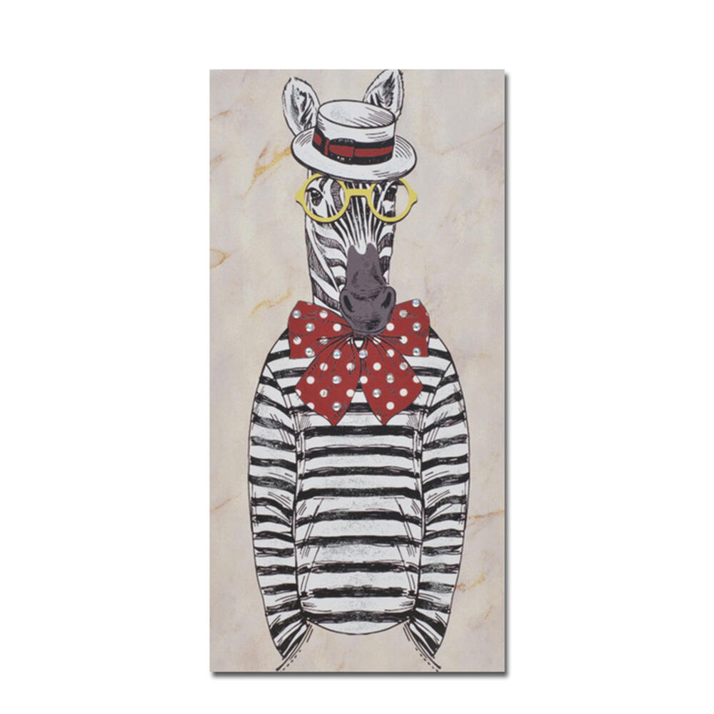 016255-G9cZL-first-_1 Mr.zebra Πινακας Διακοσμησης 30x60x2cm Καμβας Πολυχρωμο Ξυλο - Image 1