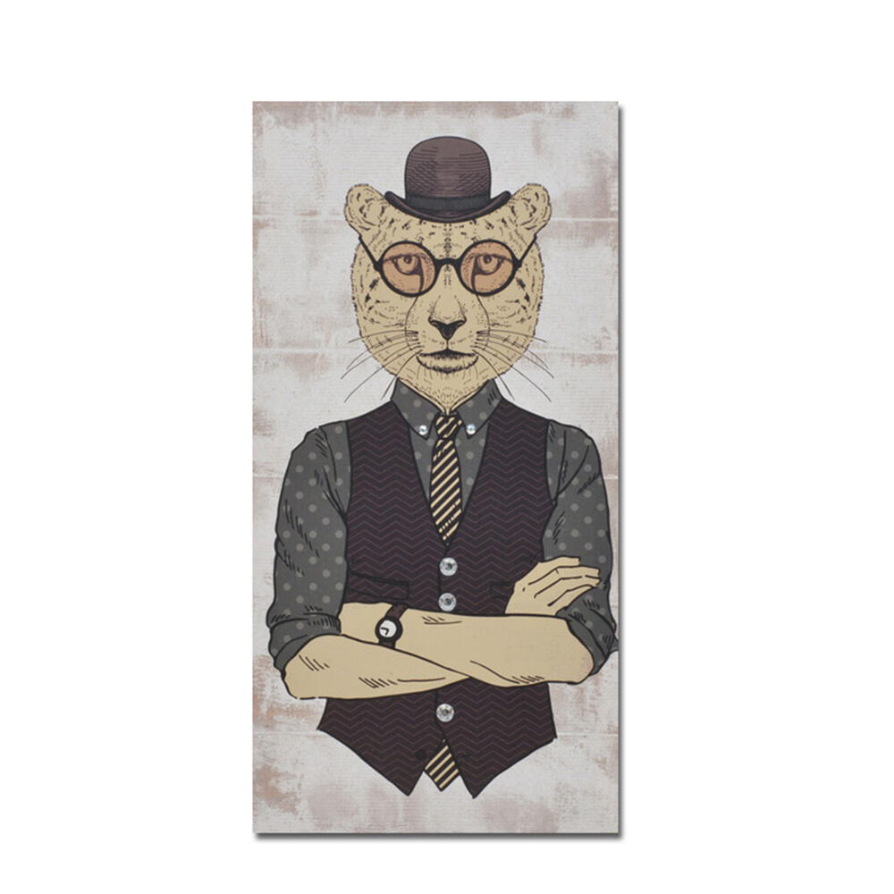 016256-skgzp-first- Mr.cat Πινακας Διακοσμησης 30x60x2cm Καμβας Πολυχρωμο Ξυλο - Image 1