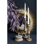 Peacock Κηροπηγιο 10x10x33cm Polyresin Χρυσο Αντικε - Image 3