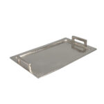 Barra Δισκος Διακοσμησης 43x25x5cm Αλουμινιο Ασημι