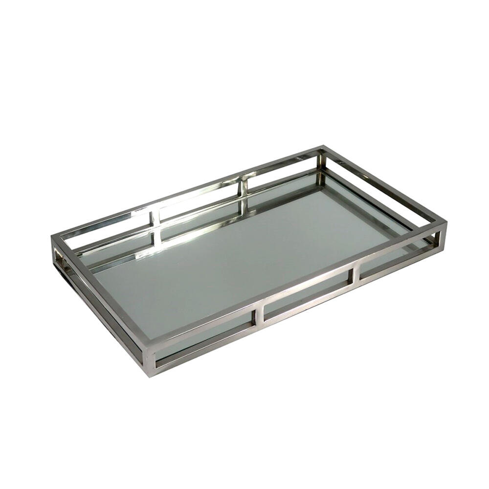 016981-3tpow-first- Miroir Δισκος Διακοσμησης 50x30x6cm Αλουμινιο Ασημι - Image 1