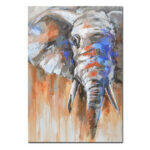 Elefant In Color Πινακας Διακοσμησης 90x120x3cm Καμβας Πολυχρωμο Ξυλο