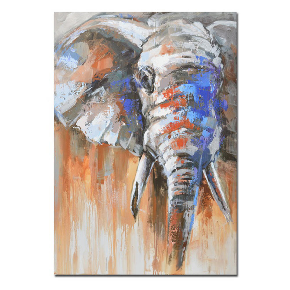 017115-AfdYB-first-_1 Elefant In Color Πινακας Διακοσμησης 90x120x3cm Καμβας Πολυχρωμο Ξυλο - Image 1