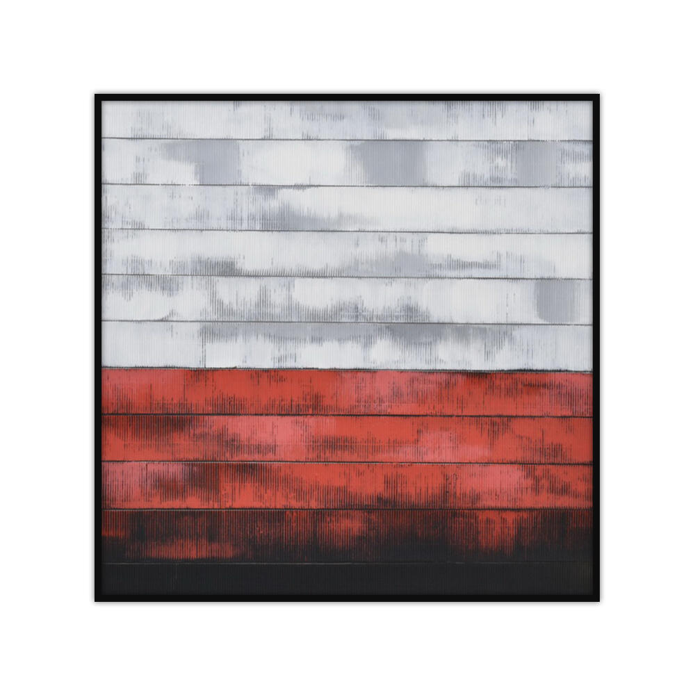 017133-ozlge-first- Murus Red Πινακας Διακοσμησης 82x82x5cm Καμβας Ξυλο - Image 1