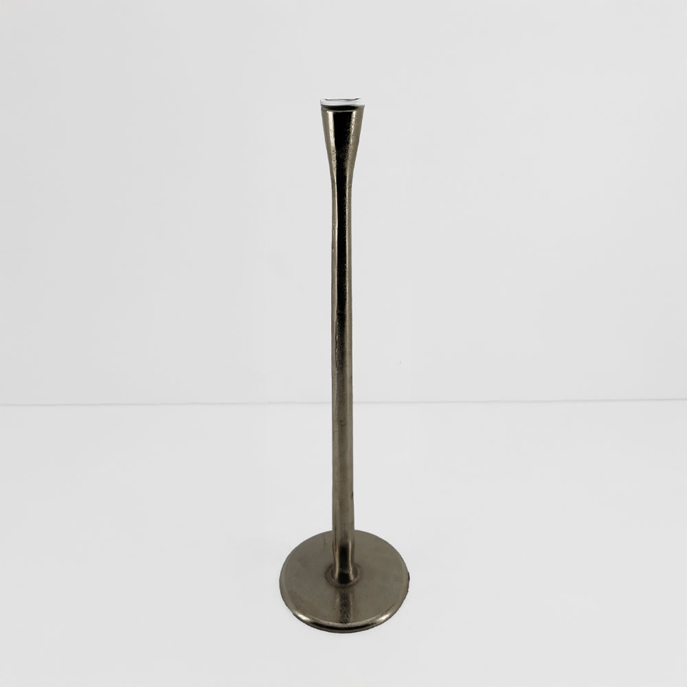 017603-GaOiE-first-_1 Stella Κηροπηγιο 13x13x48cm Αλουμινιο Ασημι - Image 1
