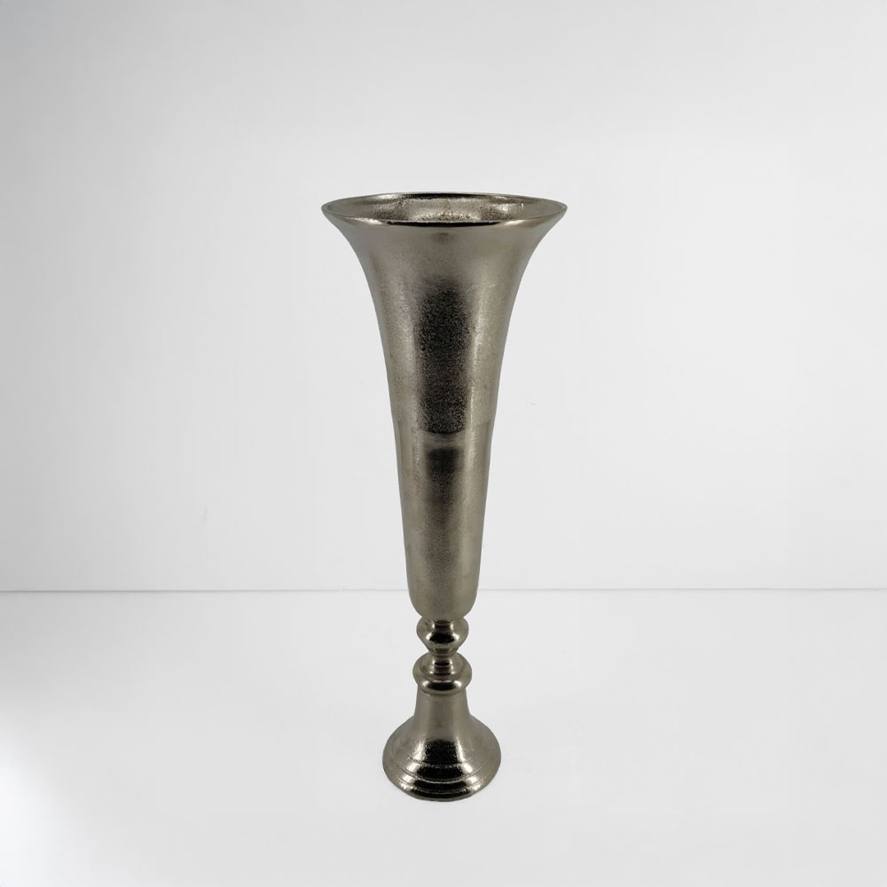 017640-UmHUP-first-_1 Flores Βαζο 19x19x55cm Αλουμινιο Ασημι - Image 1