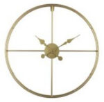 Tempus Ρολοϊ Τοιχου 60x60x7cm Μεταλλο Χρυσο