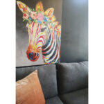 Zebra Πινακας Διακοσμησης 80x120x4cm Καμβας Πολυχρωμο - Image 3