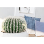 Ferocactus Φυτο Τεχνητο Σε Γλαστρα 25x25x33cm Υφασμα Πρασινο Λευκο Πλαστικο - Image 6