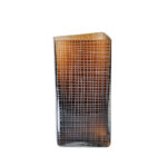 Gravir Honey Βαζο 16x12x33cm Γυαλι Καφε