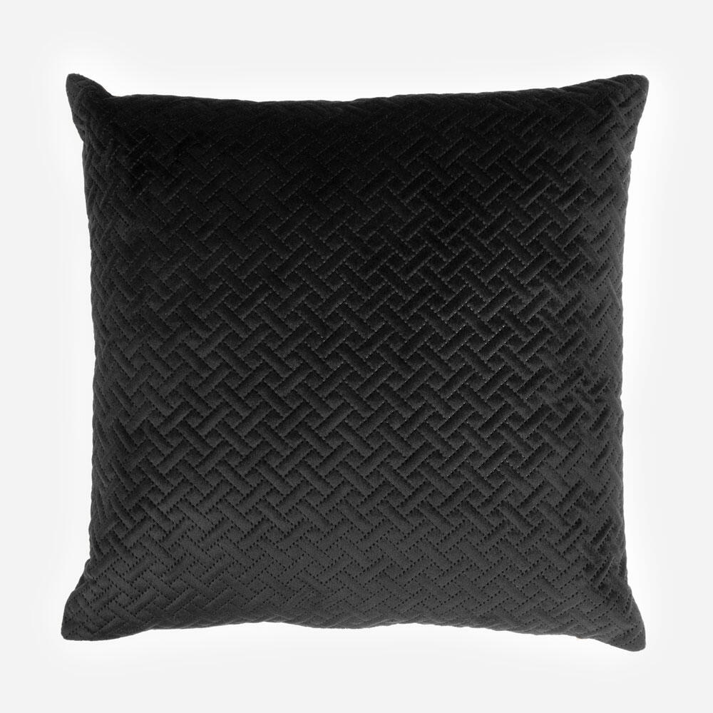 020449-35ulz-first-_1 Diagonal Διακοσμητικο Μαξιλαρι 45x45cm Βελουδο Μαυρο - Image 1