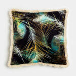 Feathers Διακοσμητικο Μαξιλαρι 45x45cm Βελουδο Πολυχρωμο