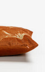 Ventalia Διακοσμητικο Μαξιλαρι 45x45cm Βελουδο Terracotta Χρυσο - Image 3