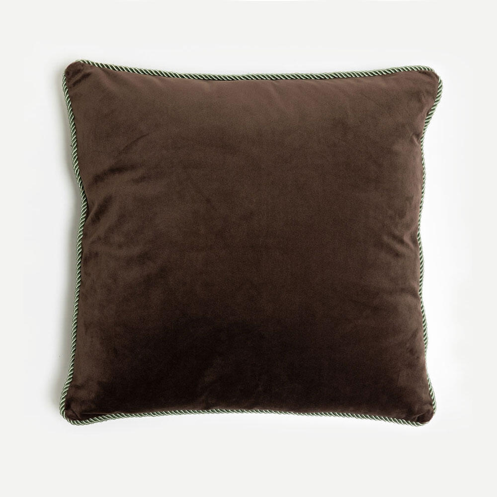 020465-VIdii-first-_1 Solid Διακοσμητικο Μαξιλαρι 50x50cm Βελουδο Καφε - Image 1