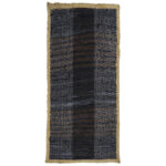 Dark Χαλι Διαδρομου 70x150cm Δερμα Μαυρο Μπεζ Γιουτα