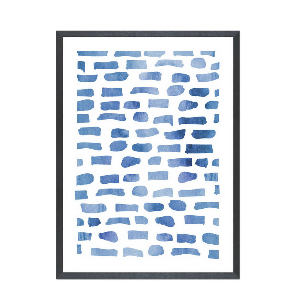 021100-X7eQz-first-_1 Ios Πινακας Διακοσμησης 40x60x3cm Καμβας Μπλε Λευκο Ξυλο Μαυρο - Image 1