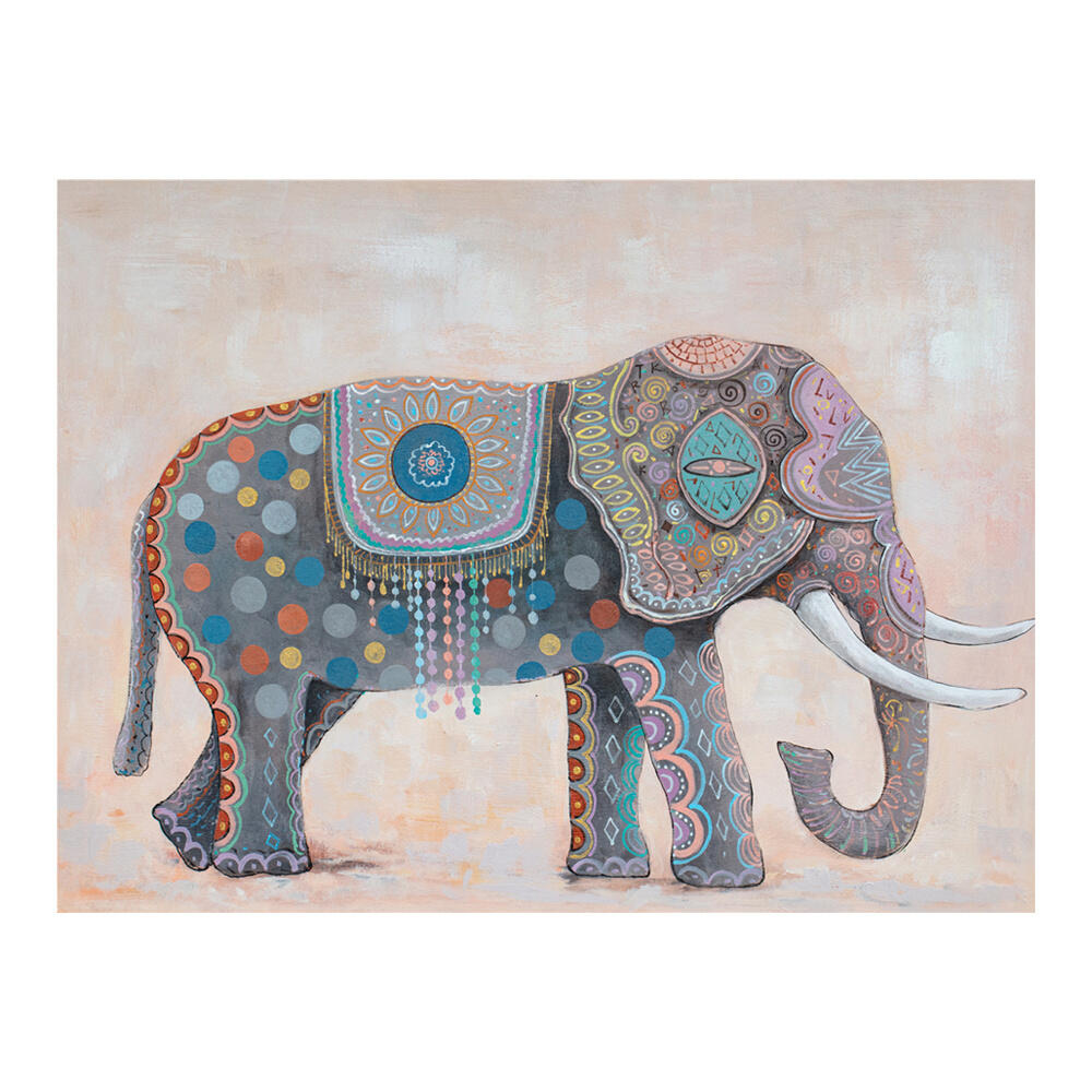021640-7Q6dX-first-_1 Pal Elephant Πινακας Διακοσμησης 100x76x4cm Καμβας Πολυχρωμο Ξυλο - Image 1