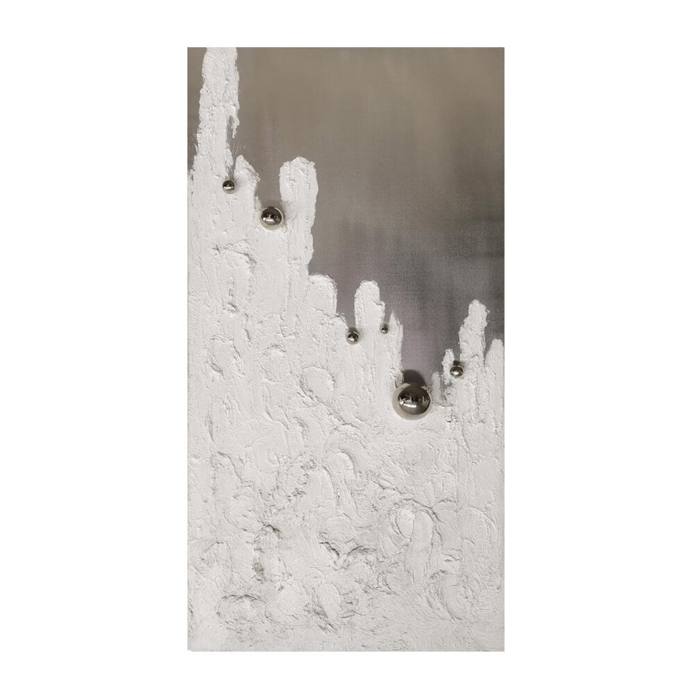 021644-6ZZc0-first-_1 Silver Drops Πινακας Διακοσμησης 72x142x5cm Καμβας Γκρι Λευκο Ξυλο Ασημι - Image 1