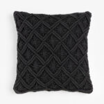 Al Mano Διακοσμητικο Μαξιλαρι 45x45x5cm Βαμβακι Μαυρο Polyester