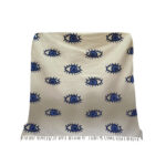 Eyes Blue Ριχταρι Διακοσμητικο 130x170cm Βαμβακι Λευκο Μπλε