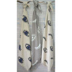 Eyes Blue Ριχταρι Διακοσμητικο 130x170cm Βαμβακι Λευκο Μπλε - Image 2