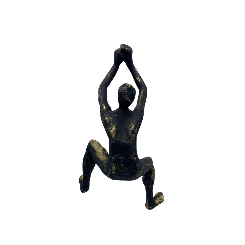 021829-vhqX8-first-_1 Climber Διακοσμητικο Τοιχου 13x9x23cm Polyresin Μαυρο Χρυσο - Image 1