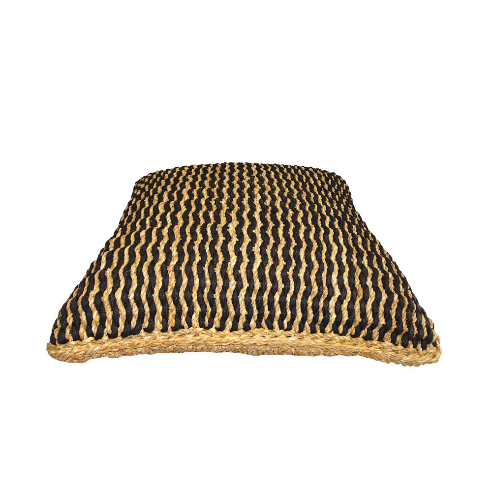 022002-iuO0w-first-_1 Otur Μαξιλαρα 60x60x20cm Seagrass Φυσικο Μαυρο Βαμβακι - Image 1