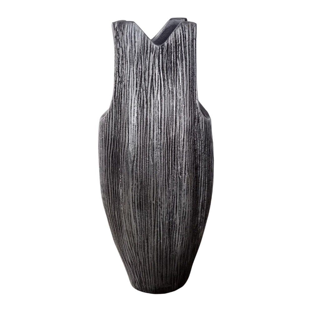 022145-NtKTl-first-_1 Bajan Βαζο 20x14x46cm Αλουμινιο Ασημι Αντικε - Image 1