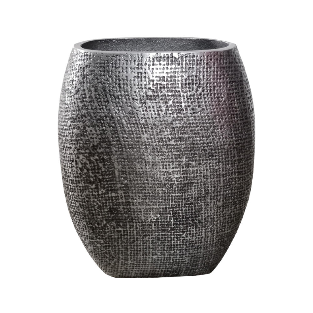 022156-VgbEj-first-_1 Kalsu Βαζο 19x10x24cm Αλουμινιο Ασημι Αντικε - Image 1
