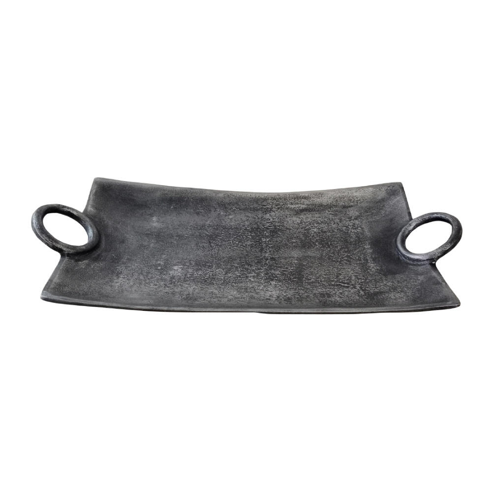 022210-1COBK-first-_1 Trisul Δισκος Διακοσμησης 50x25x7cm Αλουμινιο Ασημι Αντικε - Image 1