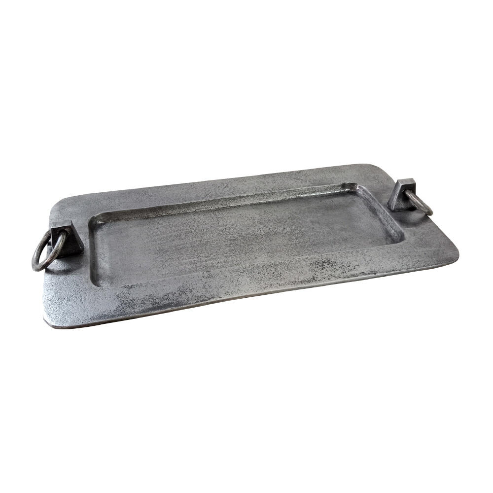 022213-su6mj-first-_1 Klippe Δισκος Διακοσμησης 50x25x6cm Αλουμινιο Ασημι Αντικε - Image 1