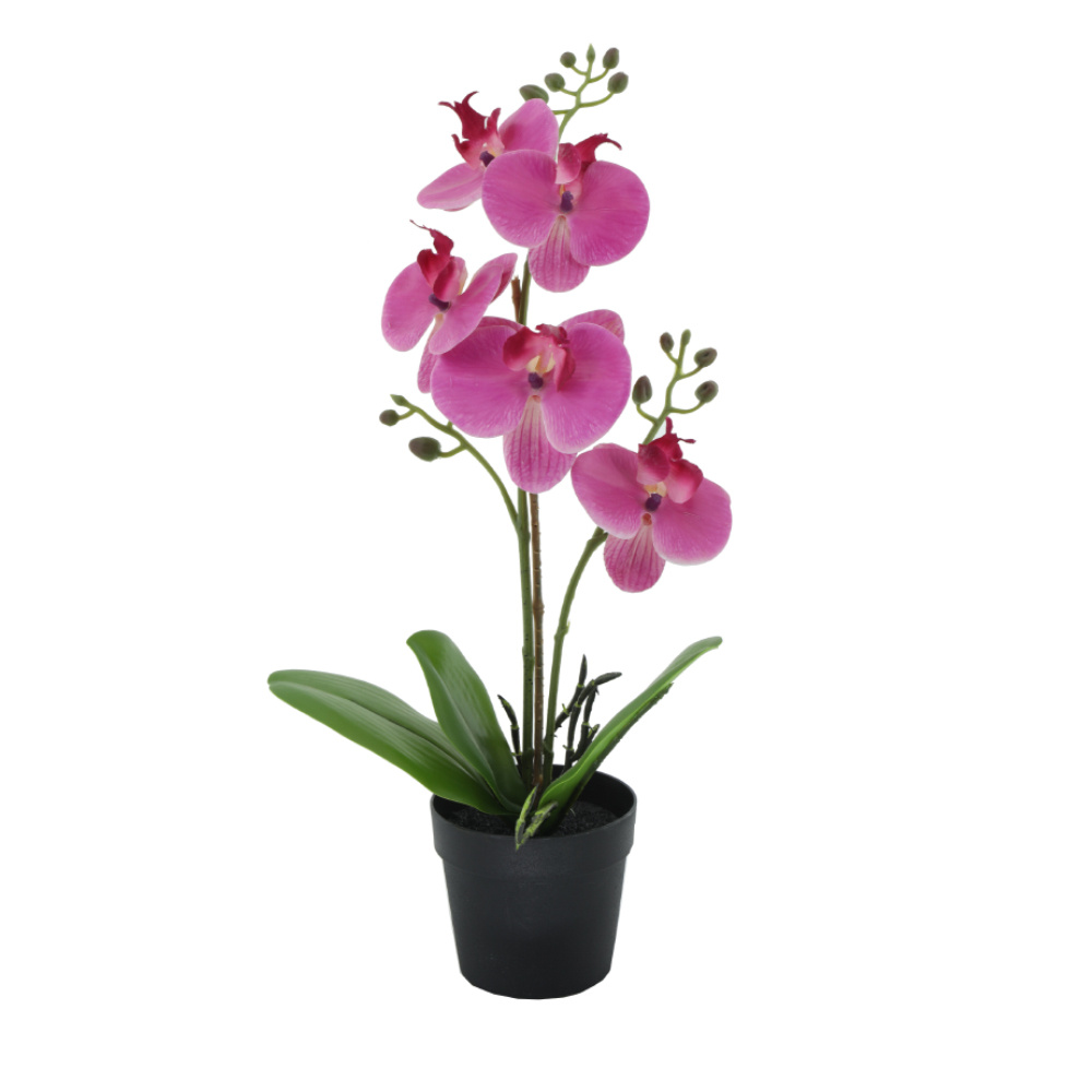 022416-rYke9-first-_1 Orchid 2 Φυτο Τεχνητο Σε Γλαστρα 35cm Pe/Pp Μωβ Πρασινο Peva - Image 1