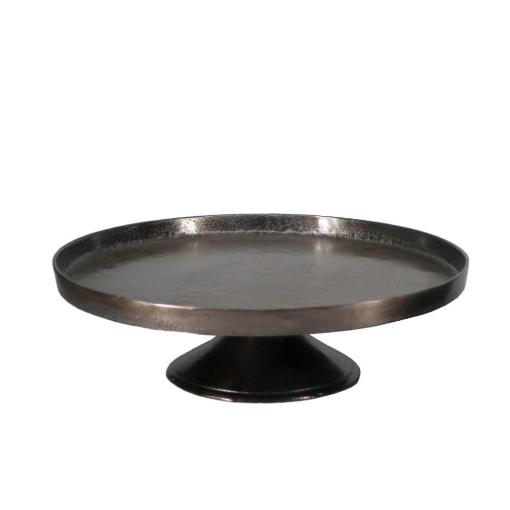 022458-vTJPO-first-_1 Genna Πλατω Με Ποδι 45x45x14.5cm Αλουμινιο Μαυρο - Image 1
