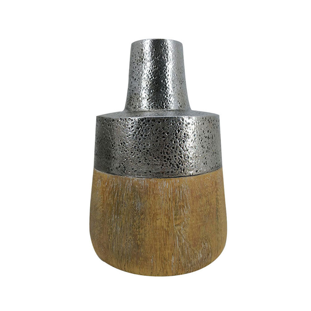 022748-4gDZd-first-_1 Chern Βαζο 14x14x20cm Polyresin Φυσικο Ασημι - Image 1