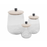 Actia Δοχειο Αποθηκευσης Με Καπακι 14x14x20cm Γυαλι White Washed Ξυλο - Image 2
